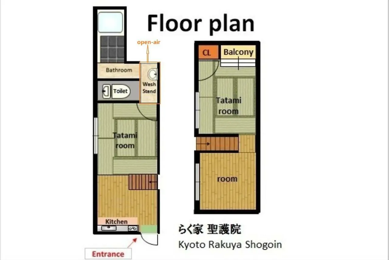 Nyaraló Rakuya Shogoin Villa Kiotó Japán